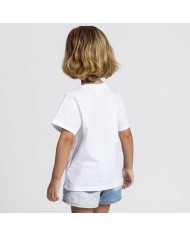 Maglia a Maniche Corte per Bambini Frozen Bianco