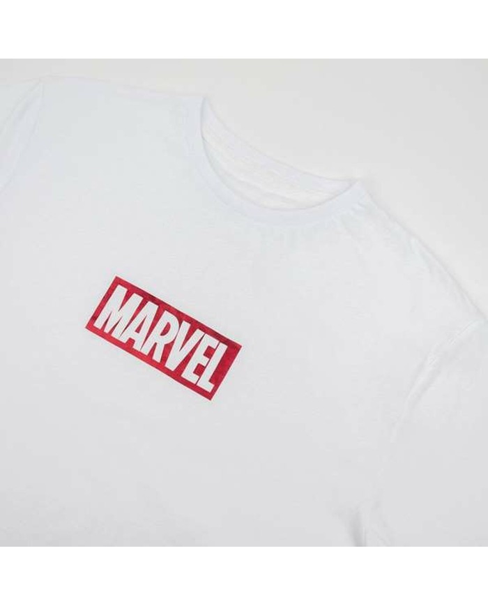 Maglia a Maniche Corte Uomo Marvel Bianco