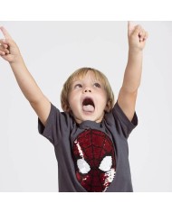 Maglia a Maniche Corte Bambino Spider-Man Grigio scuro