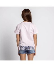 Maglia a Maniche Corte per Bambini Stitch Azzurro Rosa Maglia a Maniche Corte per Bambini Stitch Azzurro Rosa