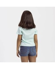 Maglia a Maniche Corte per Bambini Stitch Verde Turchese