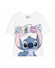 Maglia a Maniche Corte per Bambini Stitch Verde Turchese