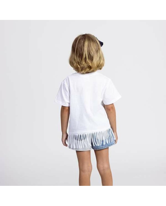 Maglia a Maniche Corte per Bambini Stitch Bianco