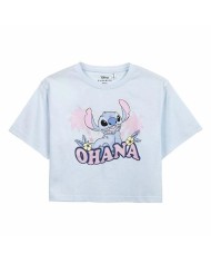 Maglia a Maniche Corte per Bambini Stitch Bianco