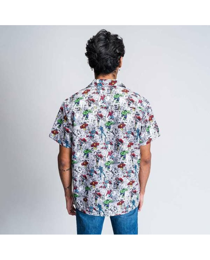 Maglia a Maniche Corte Uomo Marvel Grigio chiaro