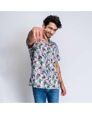 Maglia a Maniche Corte Uomo Marvel Grigio chiaro