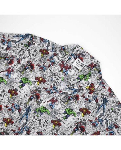 Maglia a Maniche Corte Uomo Marvel Grigio chiaro