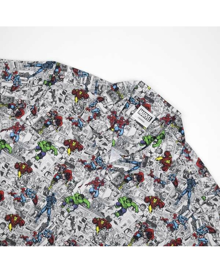 Maglia a Maniche Corte Uomo Marvel Grigio chiaro