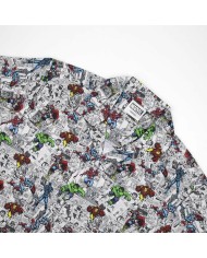 Maglia a Maniche Corte Uomo Marvel Grigio chiaro