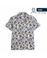 Maglia a Maniche Corte Uomo Marvel Grigio chiaro