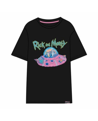 Maglia a Maniche Corte Uomo Rick and Morty Nero Maglia a Maniche Corte Uomo Rick and Morty Nero