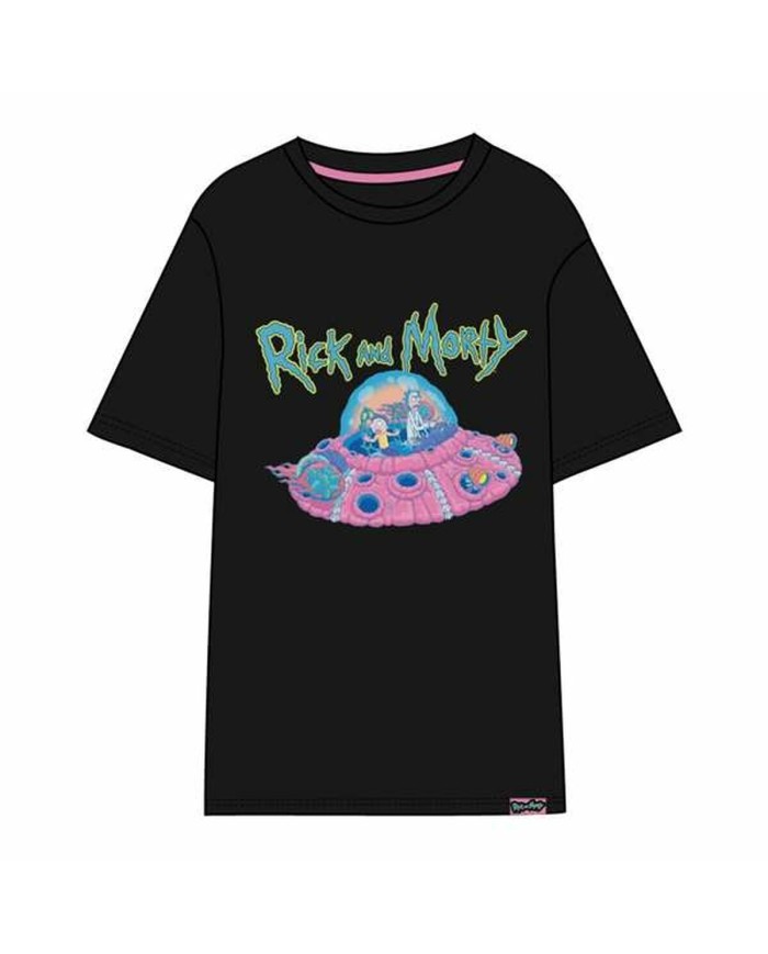 Maglia a Maniche Corte Uomo Rick and Morty Nero