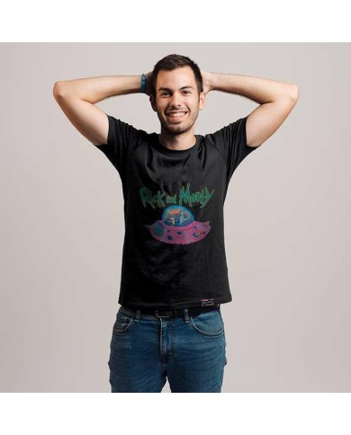 Maglia a Maniche Corte Uomo Rick and Morty Nero Maglia a Maniche Corte Uomo Rick and Morty Nero