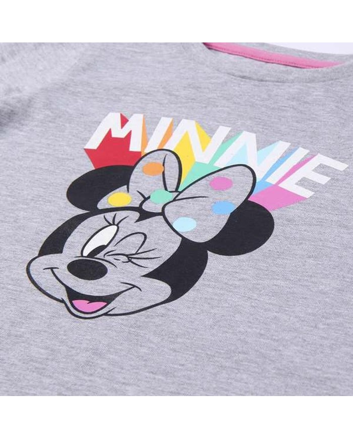 Maglia a Maniche Lunghe per Bambini Minnie Mouse Grigio