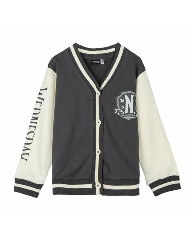 Maglia di Tuta per Bambini Wednesday Grigio scuro Maglia di Tuta per Bambini Wednesday Grigio scuro