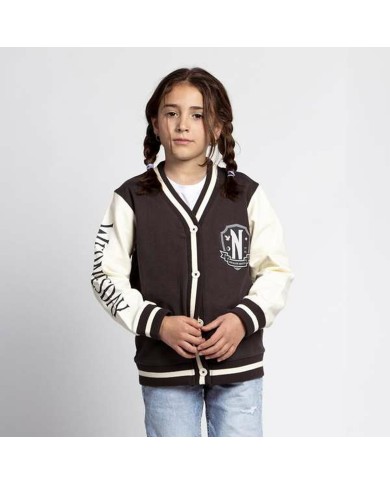 Maglia di Tuta per Bambini Wednesday Grigio scuro Maglia di Tuta per Bambini Wednesday Grigio scuro