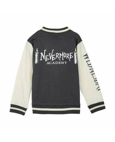 Maglia di Tuta per Bambini Wednesday Grigio scuro Maglia di Tuta per Bambini Wednesday Grigio scuro