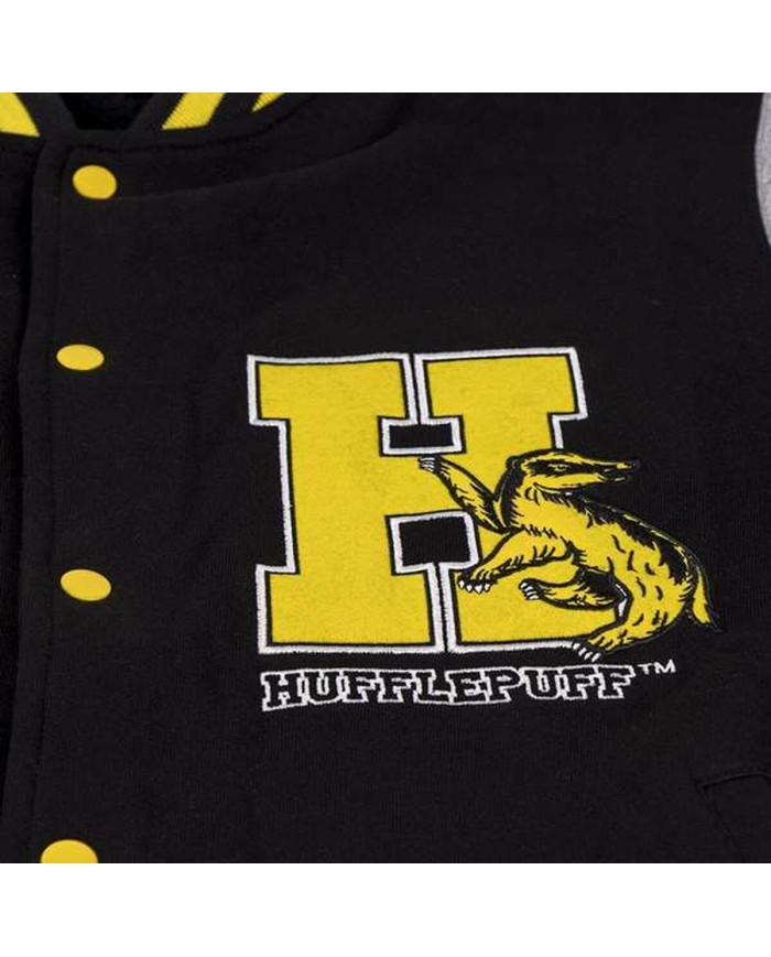 Felpa senza Cappuccio Unisex Harry Potter Hufflepuff Nero Felpa senza Cappuccio Unisex Harry Potter Hufflepuff Nero