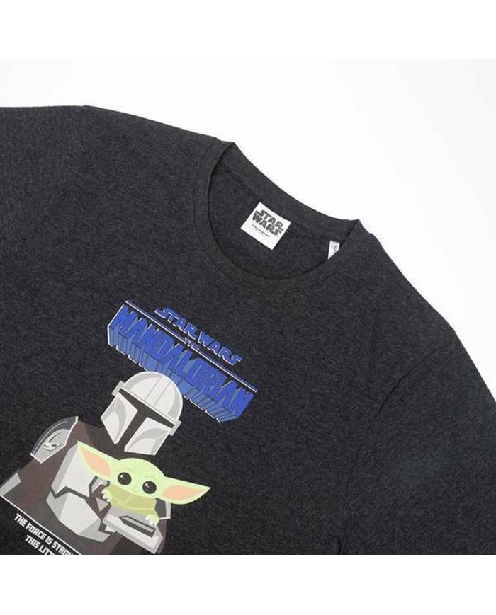 Maglia a Maniche Corte Uomo The Mandalorian Nero