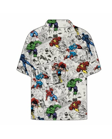 Maglia a Maniche Corte per Bambini Marvel Grigio chiaro Maglia a Maniche Corte per Bambini Marvel Grigio chiaro