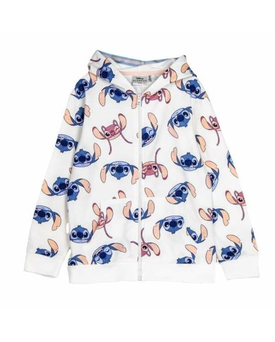Felpa con Cappuccio da Bambina Stitch Beige Felpa con Cappuccio da Bambina Stitch Beige