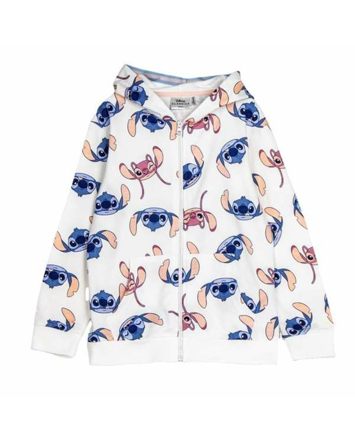 Felpa con Cappuccio da Bambina Stitch Beige Felpa con Cappuccio da Bambina Stitch Beige