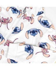 Felpa con Cappuccio da Bambina Stitch Beige Felpa con Cappuccio da Bambina Stitch Beige