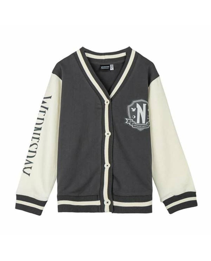 Felpa senza Cappuccio Unisex Wednesday Grigio scuro Felpa senza Cappuccio Unisex Wednesday Grigio scuro