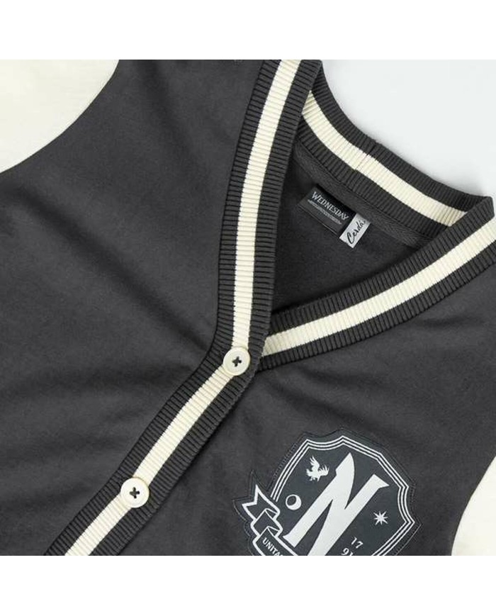 Felpa senza Cappuccio Unisex Wednesday Grigio scuro Felpa senza Cappuccio Unisex Wednesday Grigio scuro