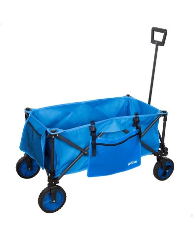 Carrello Multiuso Aktive Azzurro Nero 88 x 47 x 53 cm Pieghevole Spiaggia Carrello Multiuso Aktive Azzurro Nero 88 x 47 x 53 cm Pieghevole Spiaggia