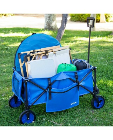 Carrello Multiuso Aktive Azzurro Nero 88 x 47 x 53 cm Pieghevole Spiaggia Carrello Multiuso Aktive Azzurro Nero 88 x 47 x 53 cm Pieghevole Spiaggia