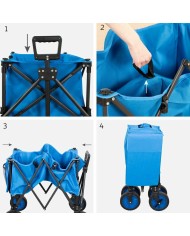 Carrello Multiuso Aktive Azzurro Nero 88 x 47 x 53 cm Pieghevole Spiaggia Carrello Multiuso Aktive Azzurro Nero 88 x 47 x 53 cm Pieghevole Spiaggia