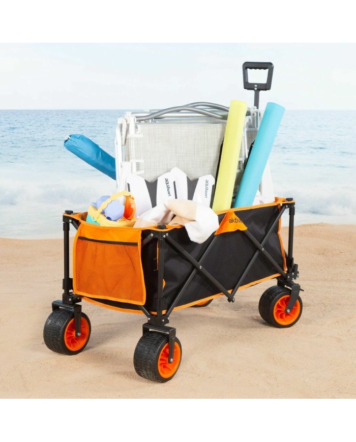 Carrello Multiuso Aktive Arancio 86 x 44 x 53 cm Pieghevole Spiaggia