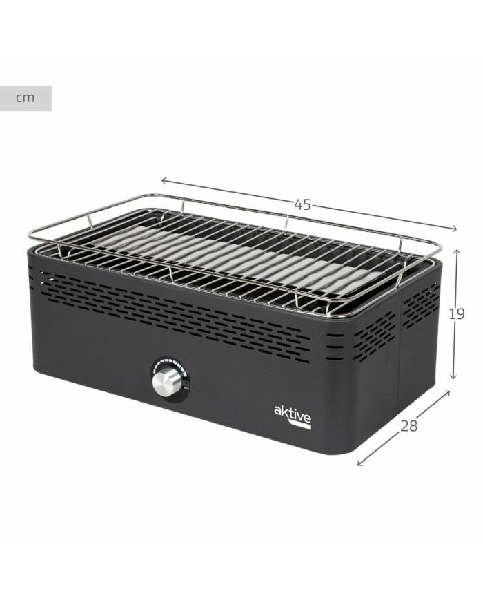 Barbecue a Carbone Portatile Senza Fumo Aktive 45 x 19 x 28 cm