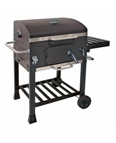 Barbecue a Carbone con Coperchio e Ruote Aktive 102 x 65 x 104 cm Barbecue a Carbone con Coperchio e Ruote Aktive 102 x 65 x 104 cm