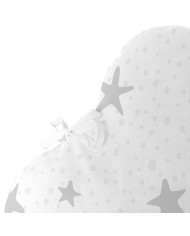 Paracolpi per culla HappyFriday Basic Kids Little star Grigio 60 x 40 cm