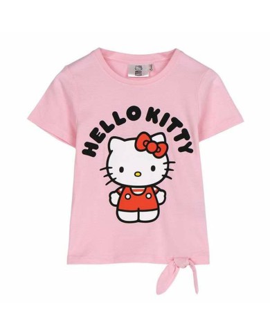 Maglia a Maniche Corte per Bambini Hello Kitty Rosa chiaro Maglia a Maniche Corte per Bambini Hello Kitty Rosa chiaro