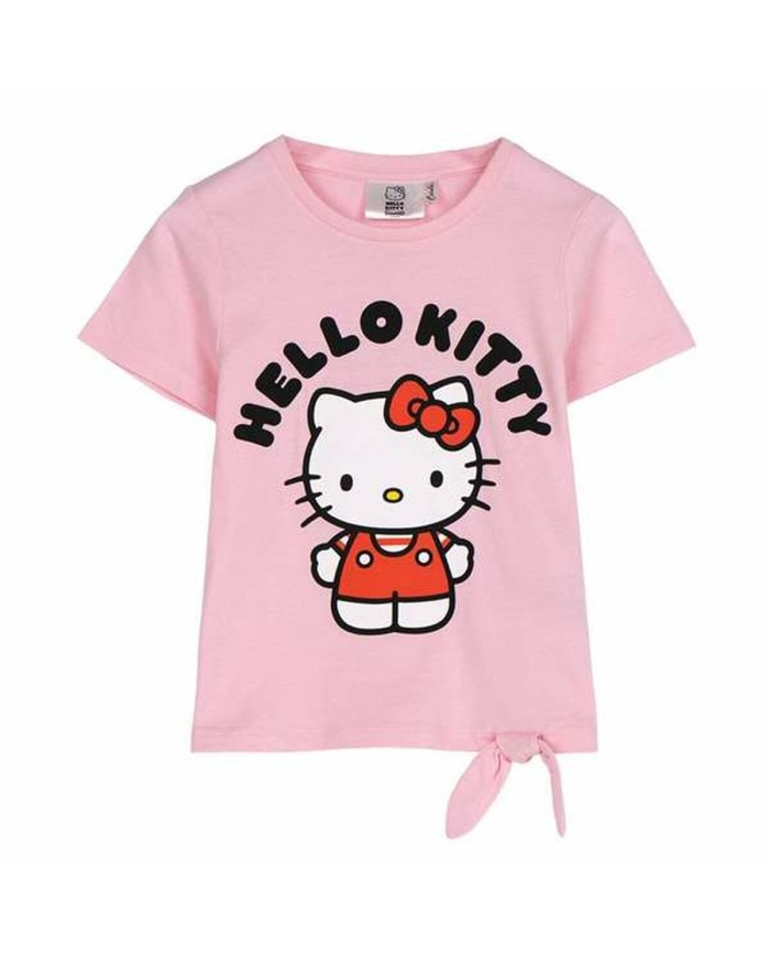 Maglia a Maniche Corte per Bambini Hello Kitty Rosa chiaro