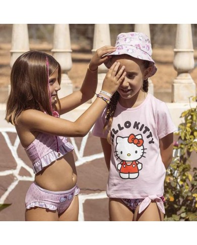 Maglia a Maniche Corte per Bambini Hello Kitty Rosa chiaro Maglia a Maniche Corte per Bambini Hello Kitty Rosa chiaro