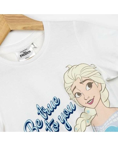 Maglia a Maniche Corte per Bambini Frozen Bianco Maglia a Maniche Corte per Bambini Frozen Bianco