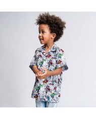 Maglia a Maniche Corte per Bambini Marvel Grigio chiaro Maglia a Maniche Corte per Bambini Marvel Grigio chiaro