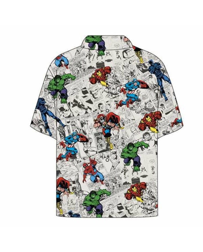 Maglia a Maniche Corte per Bambini Marvel Grigio chiaro Maglia a Maniche Corte per Bambini Marvel Grigio chiaro