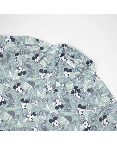 Maglia a Maniche Corte Uomo Mickey Mouse Verde Chiaro