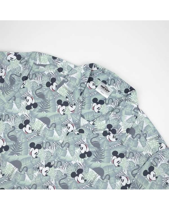 Maglia a Maniche Corte Uomo Mickey Mouse Verde Chiaro Maglia a Maniche Corte Uomo Mickey Mouse Verde Chiaro