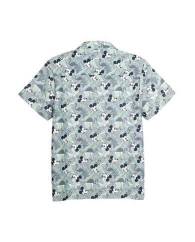 Maglia a Maniche Corte Uomo Mickey Mouse Verde Chiaro