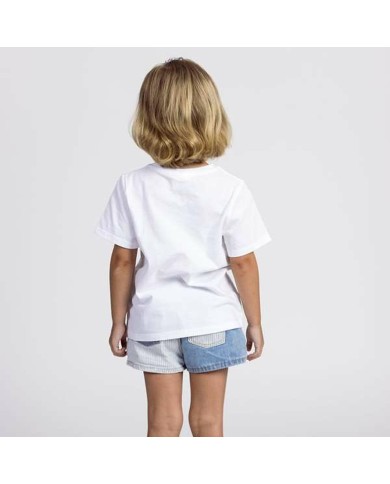 Maglia a Maniche Corte per Bambini Minnie Mouse Bianco Maglia a Maniche Corte per Bambini Minnie Mouse Bianco