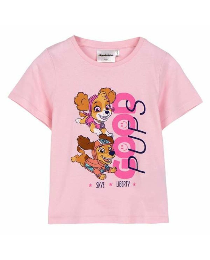 Maglia a Maniche Corte per Bambini The Paw Patrol Bianco