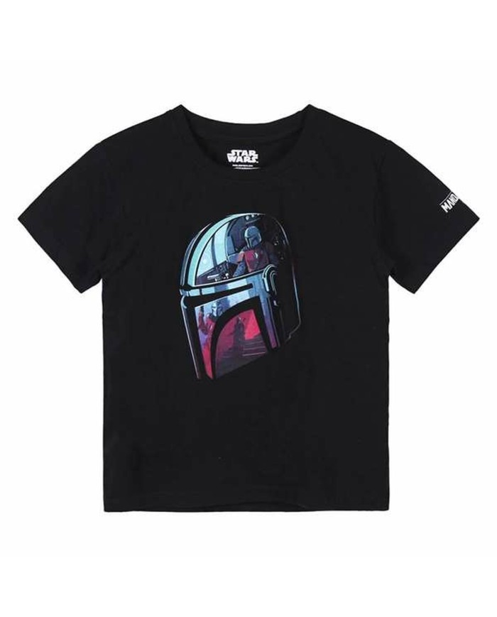 Maglia a Maniche Corte per Bambini The Mandalorian Nero