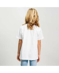 Maglia a Maniche Corte per Bambini Stitch Bianco