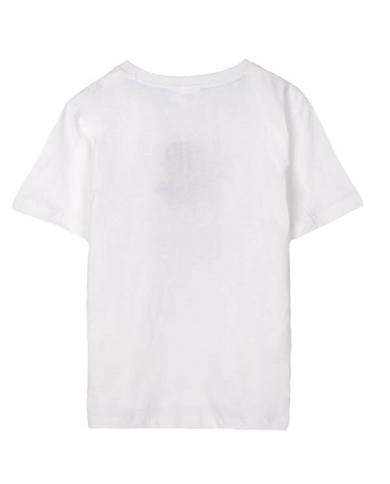 Maglia a Maniche Corte per Bambini Stitch Bianco